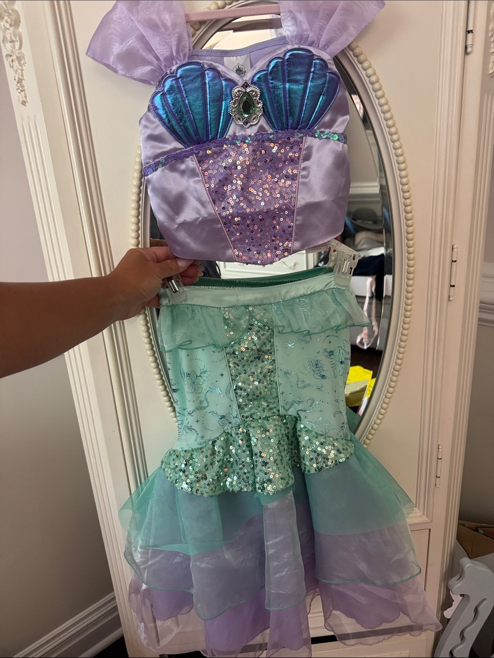 Disney Mermaid Costume in Lavender and Seafoam Green
